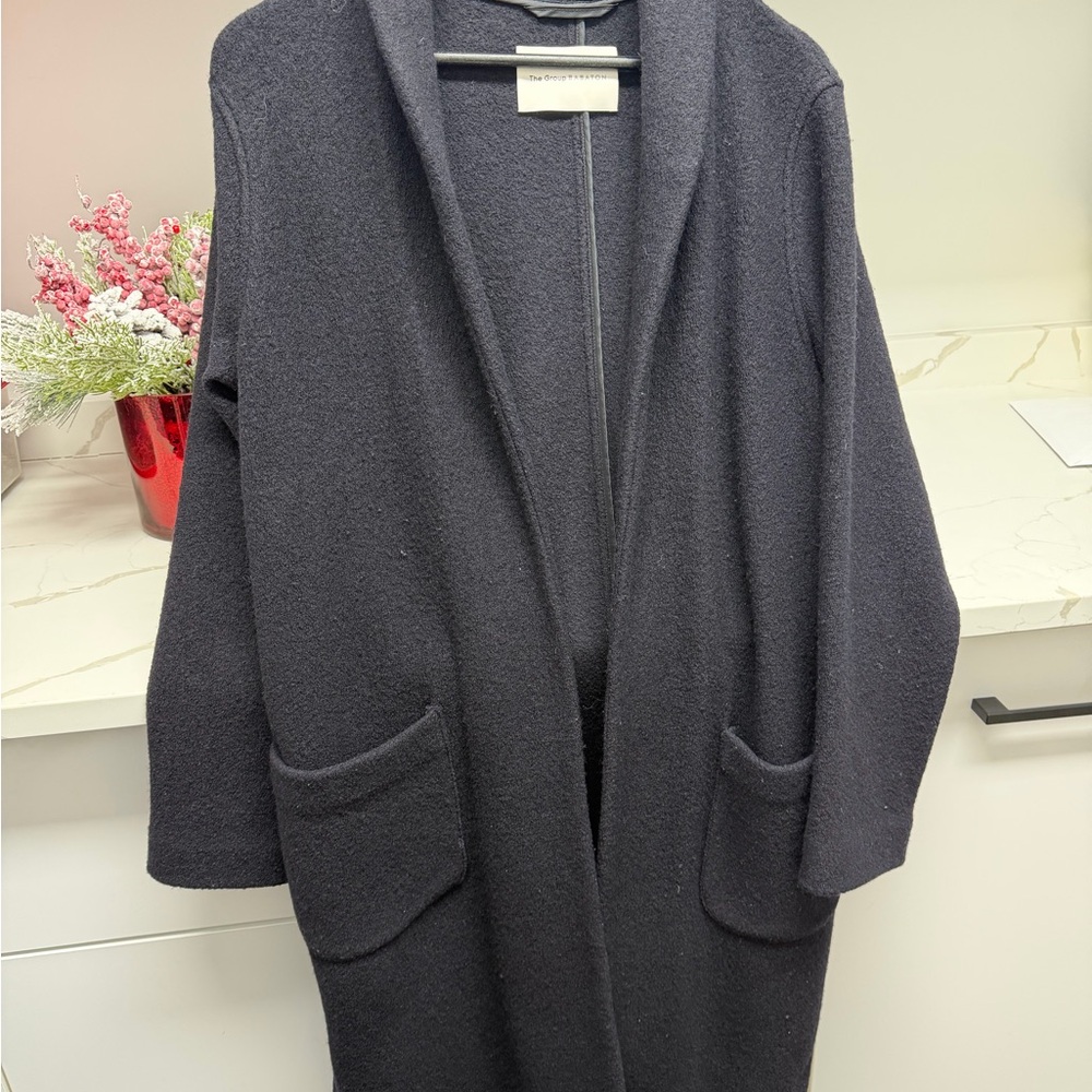 Aritzia Babaton Women's Wool dark navy Sweater Cardigan